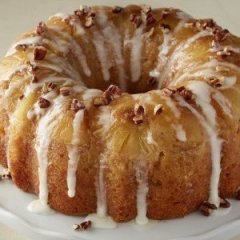 Hummingbird Upside-Down Poke Bundt Cake