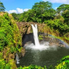 Hawaii's Rainbow Falls Before and After Hurricane Lane Hawaii's Rainbow Falls Before and After Hurricane Lane