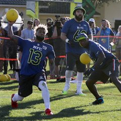 NFL Pro-Bowlers Compete in Hilarious Game of Dodgeball NFL Pro-Bowlers Compete in Hilarious Game of Dodgeball