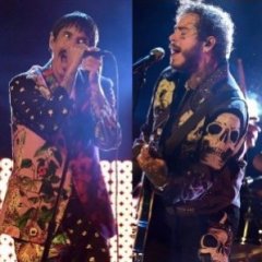 Post Malone & RHCP Team Up For Explosive Grammys Performance Post Malone & RHCP Team Up For Explosive Grammys Performance
