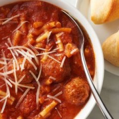 Easy Stovetop Spaghetti and Meatball Soup Easy Stovetop Spaghetti and Meatball Soup